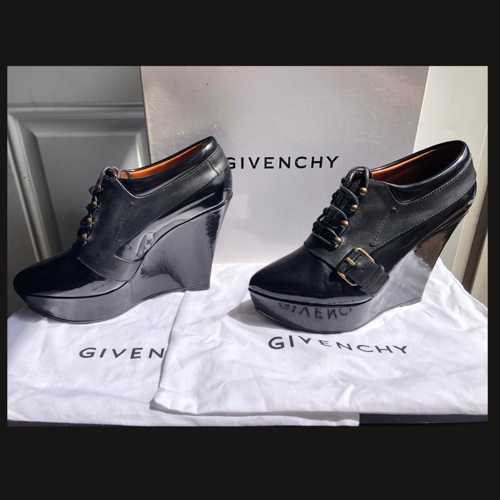Givenchy buckle wedge platforms